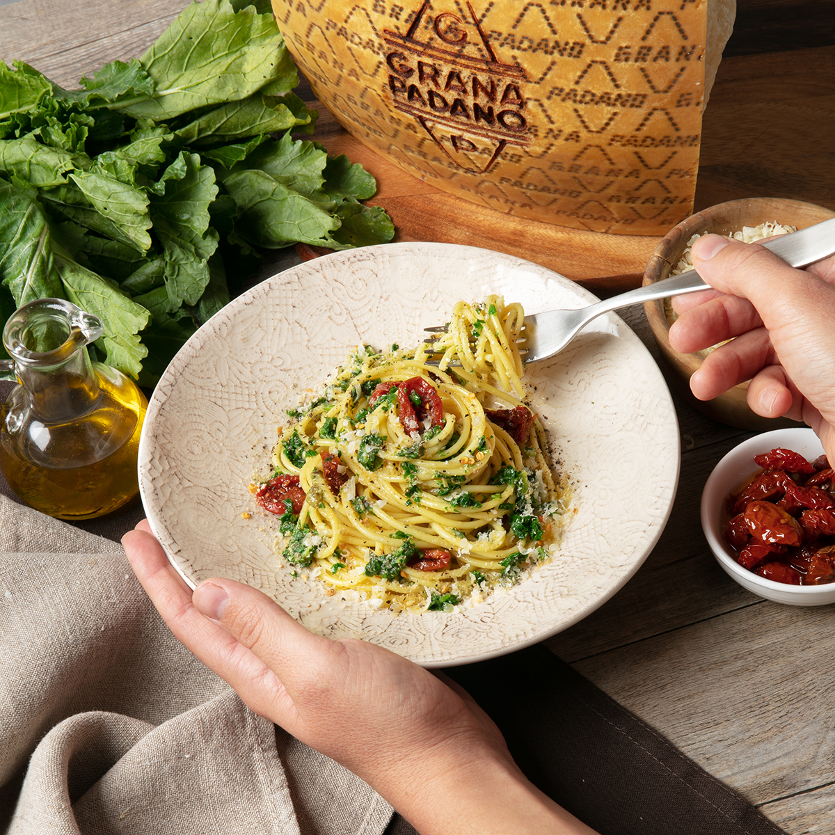 Spaghetti con cime di rapa